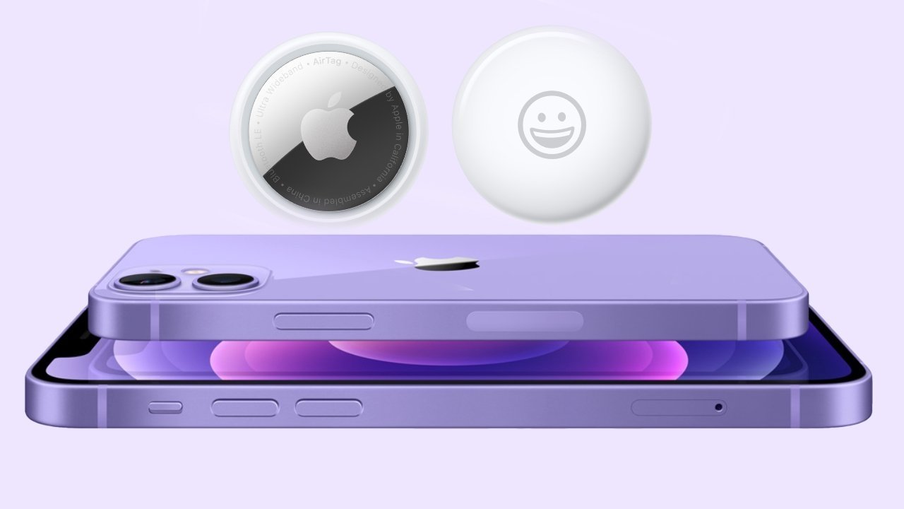 AirTag and Purple iPhones.