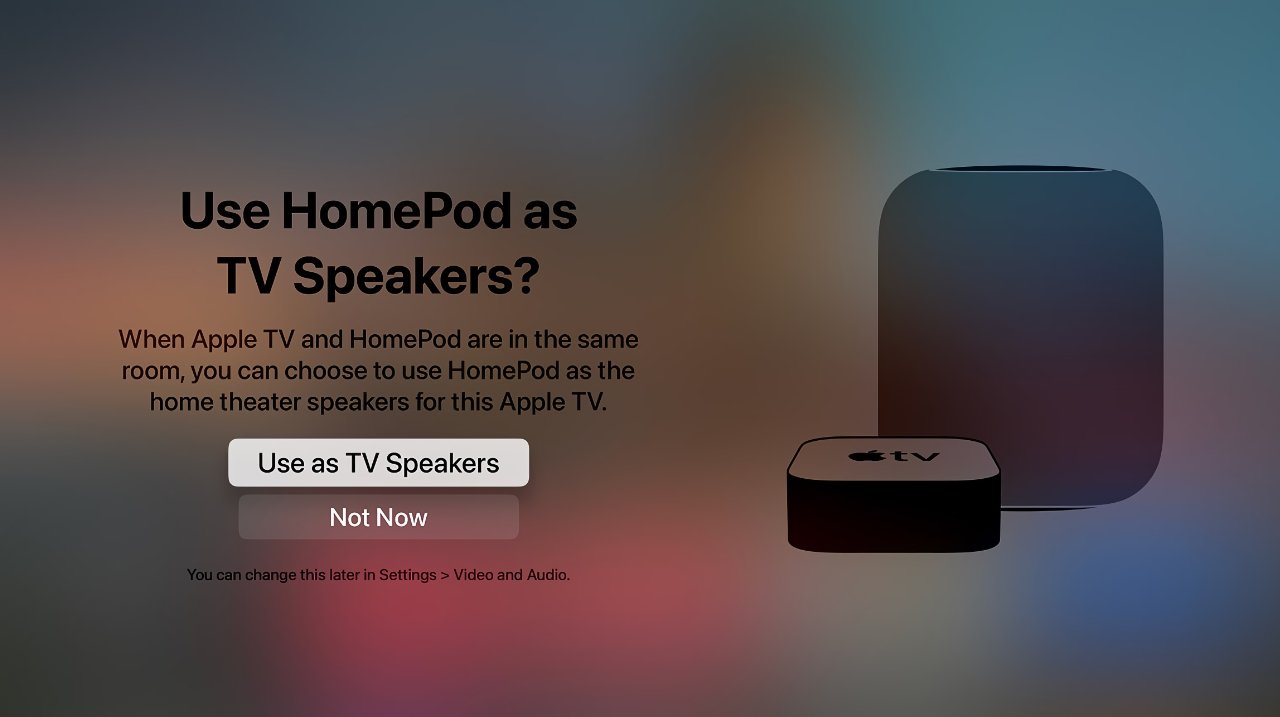 Apple TV 4K will automatically spot when HomePods are in the same room