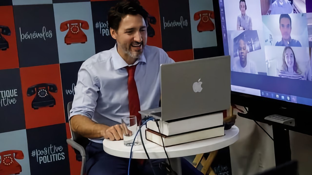 It's not Prime Minister Justin Trudeau's MacBook Pro. But then it isn't anyone's MacBook Pro, it's a Windows HP laptop