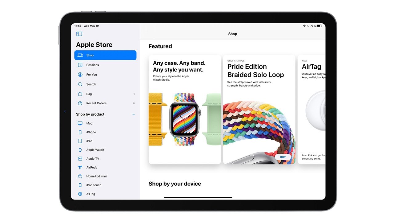 Apple updates Apple Store app for iPad with new sidebar, virtual Today