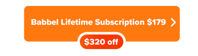 Babbel $320 off lifetime access