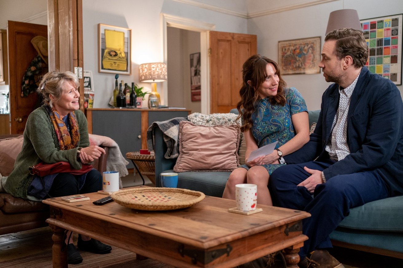 Rafe Spall, Esther Smith and Imelda Staunton in