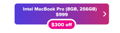 MacBook Pro $300 off button