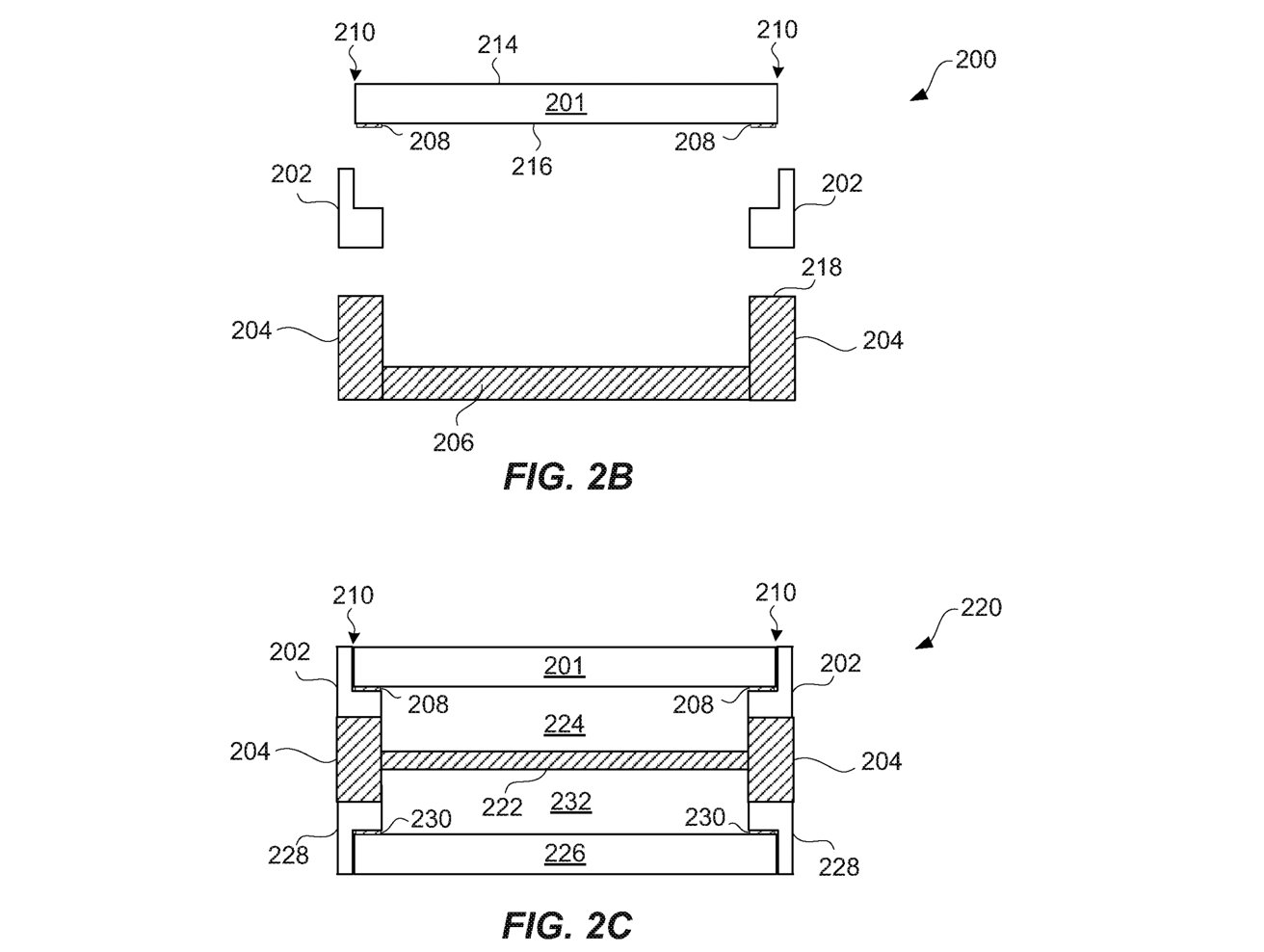 An example of how the glass support structure would work