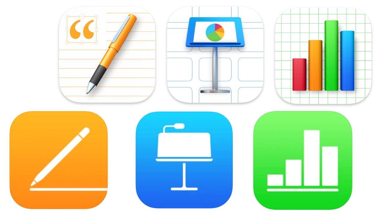 Apple's three iWork apps have been updated on both iOS and macOS