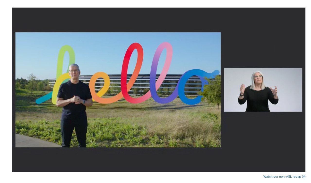 At some point after the event, Apple releases an ASL version of the video