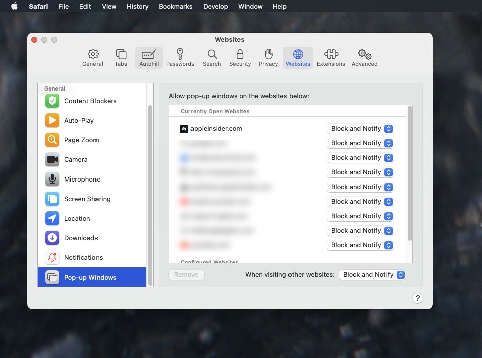 How to let sites use pop-up windows in Safari on Mac | AppleInsider