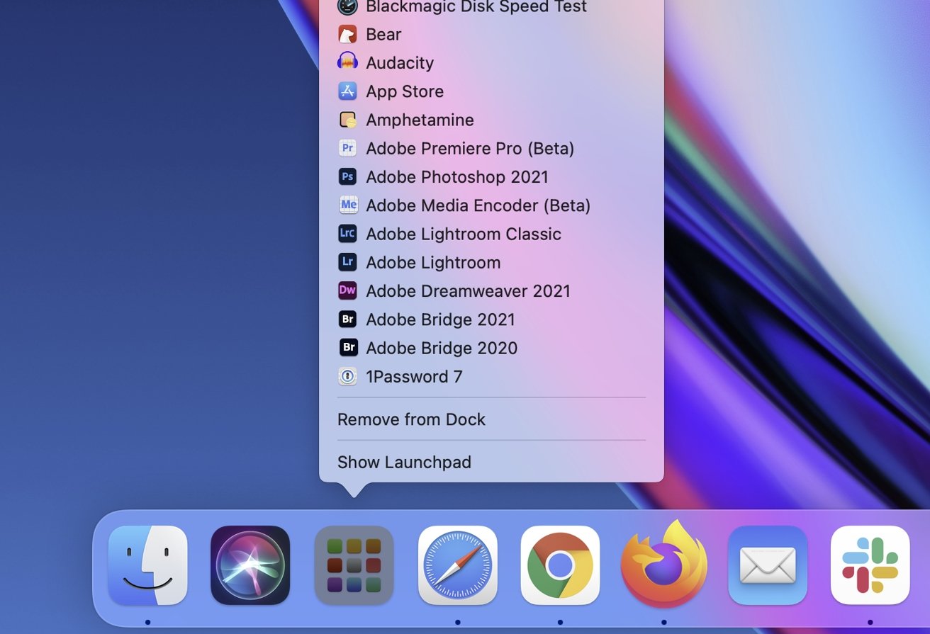 should i remove apps from mac dock to speed