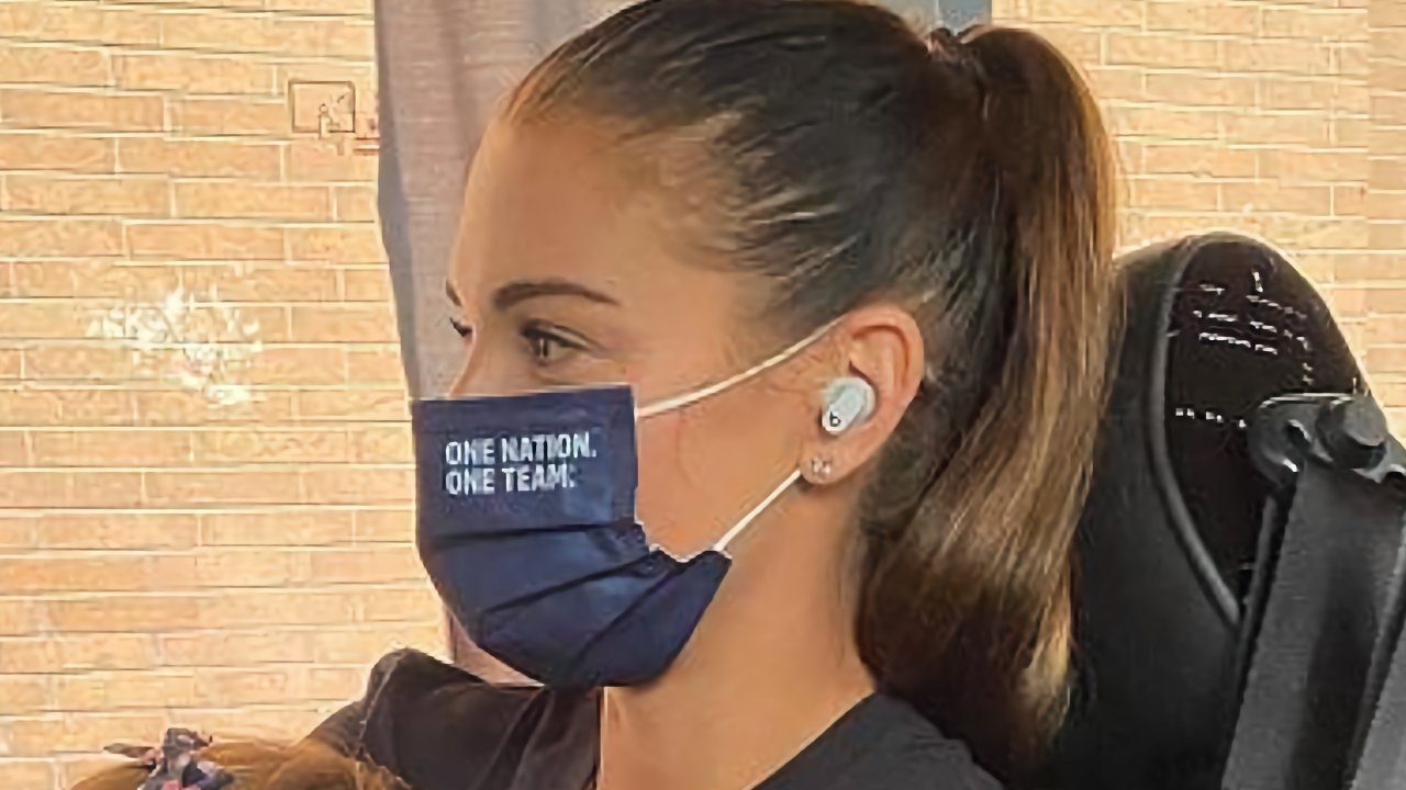 Footballer Alex Morgan wearing the as-yet unreleased