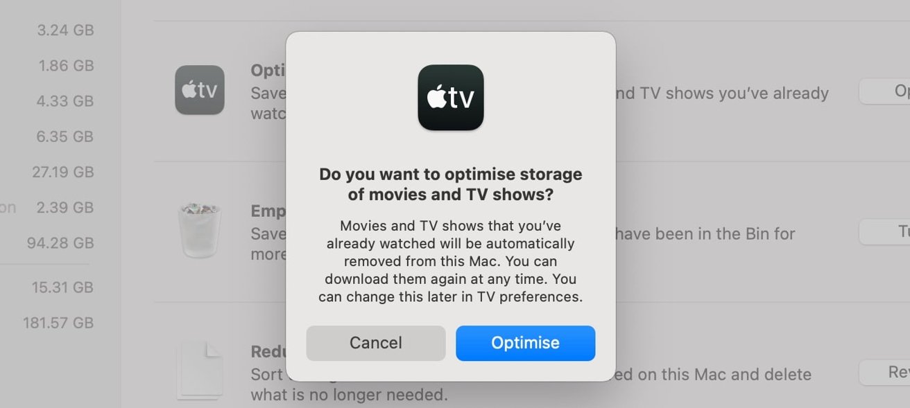 You can very easily set your Mac to delete TV shows and movies you've finished watching. 
