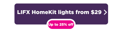 LIFX HomeKit light bulb sale button