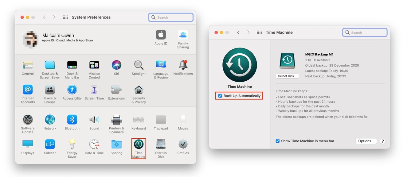 how to turn off time machine on mac