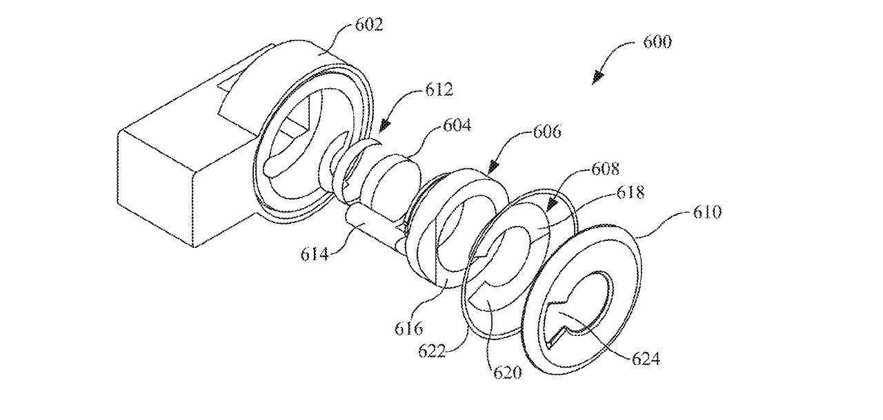 Detail from the patent showing an arrangement of lenses and components