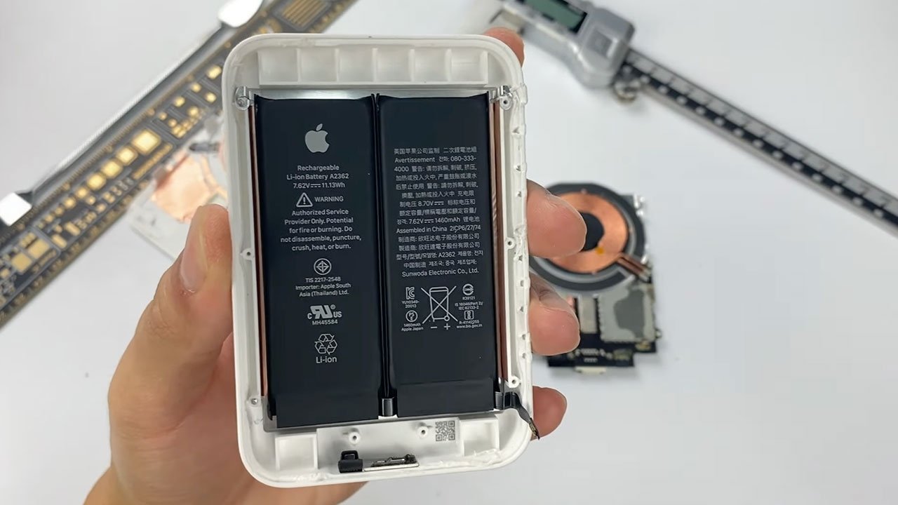 Apple MagSafe Battery Pack teardown reveals two connected battery cells