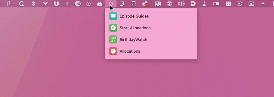 Add favorite Shortcuts to your Mac's menu bar
