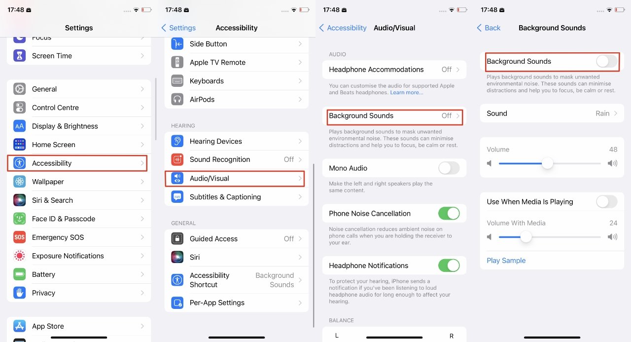 How to use rain, dark noise, and more background sounds in iOS 15 |  AppleInsider