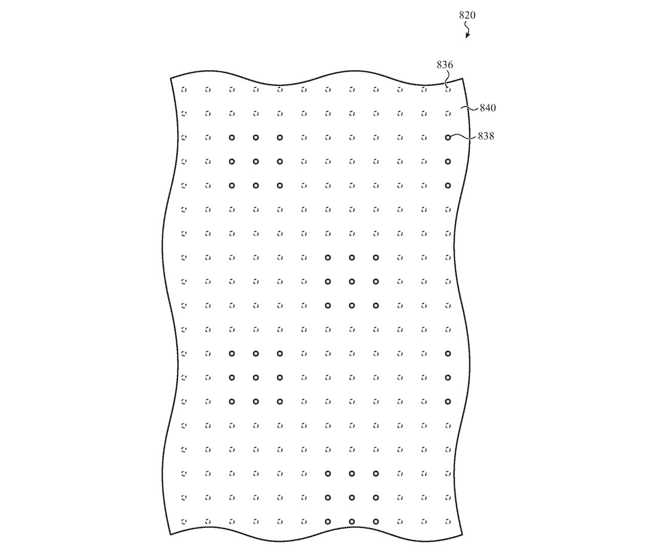 The friction could be limited to a grid of dots across a display. 