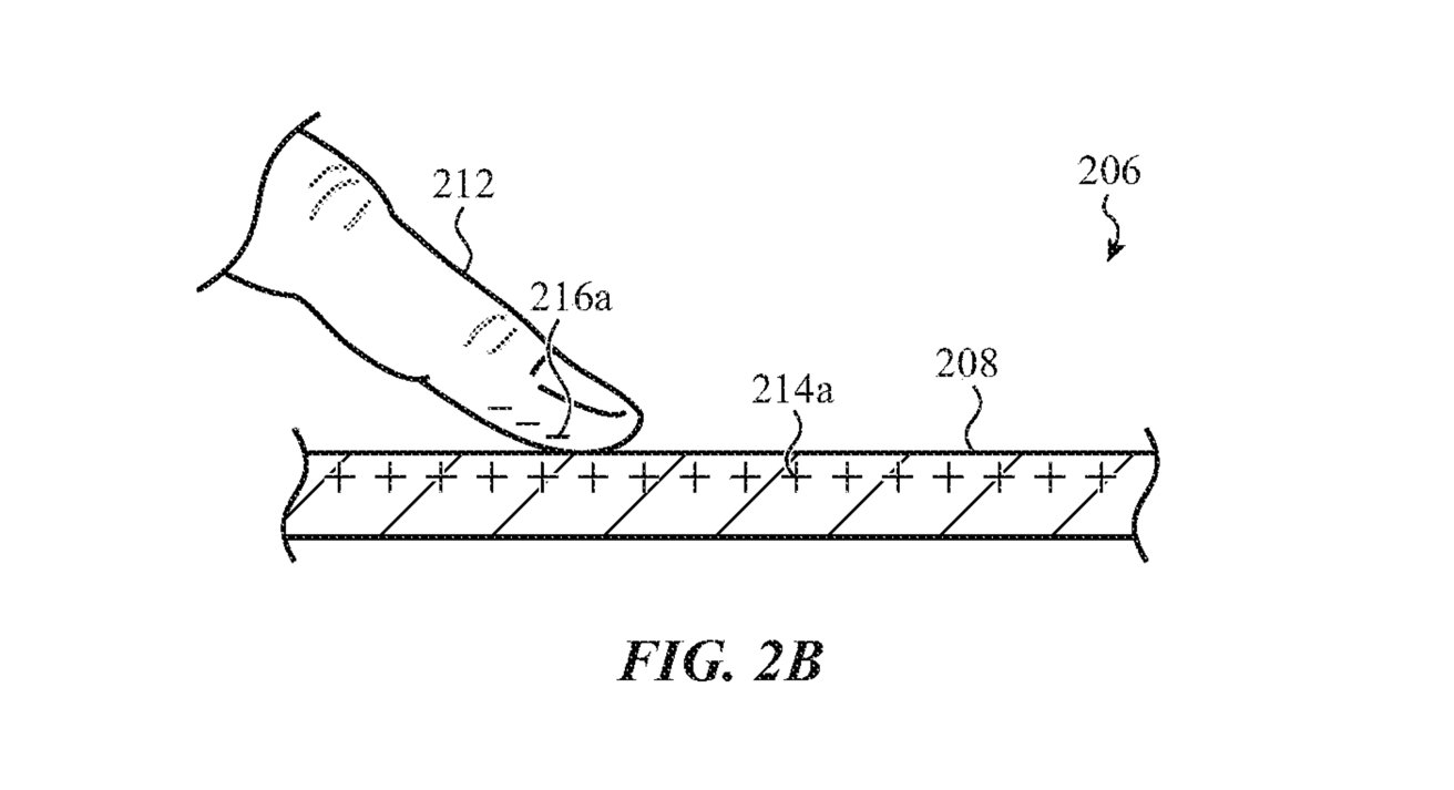 The system could use static charges to provide friction-based feedback on a display.