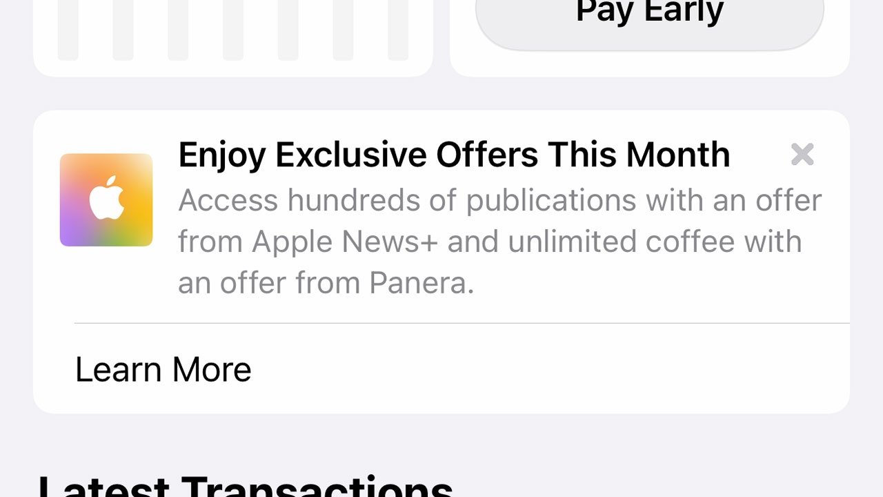 photo of Apple promotes exclusive monthly Apple Card offers in Wallet app image