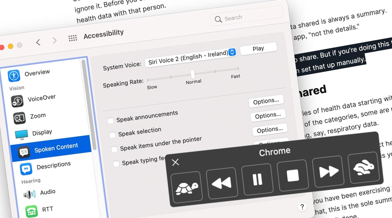 kindle mac app speech