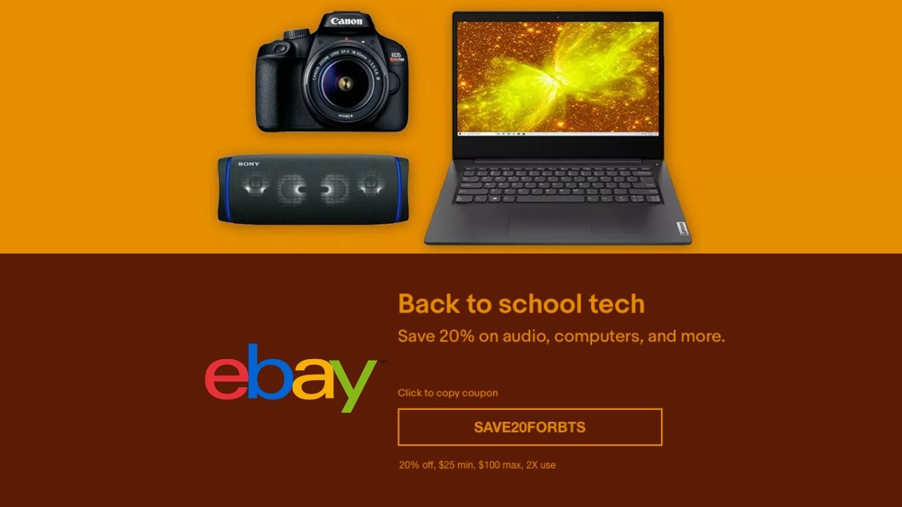 20% off eBay Tech and more