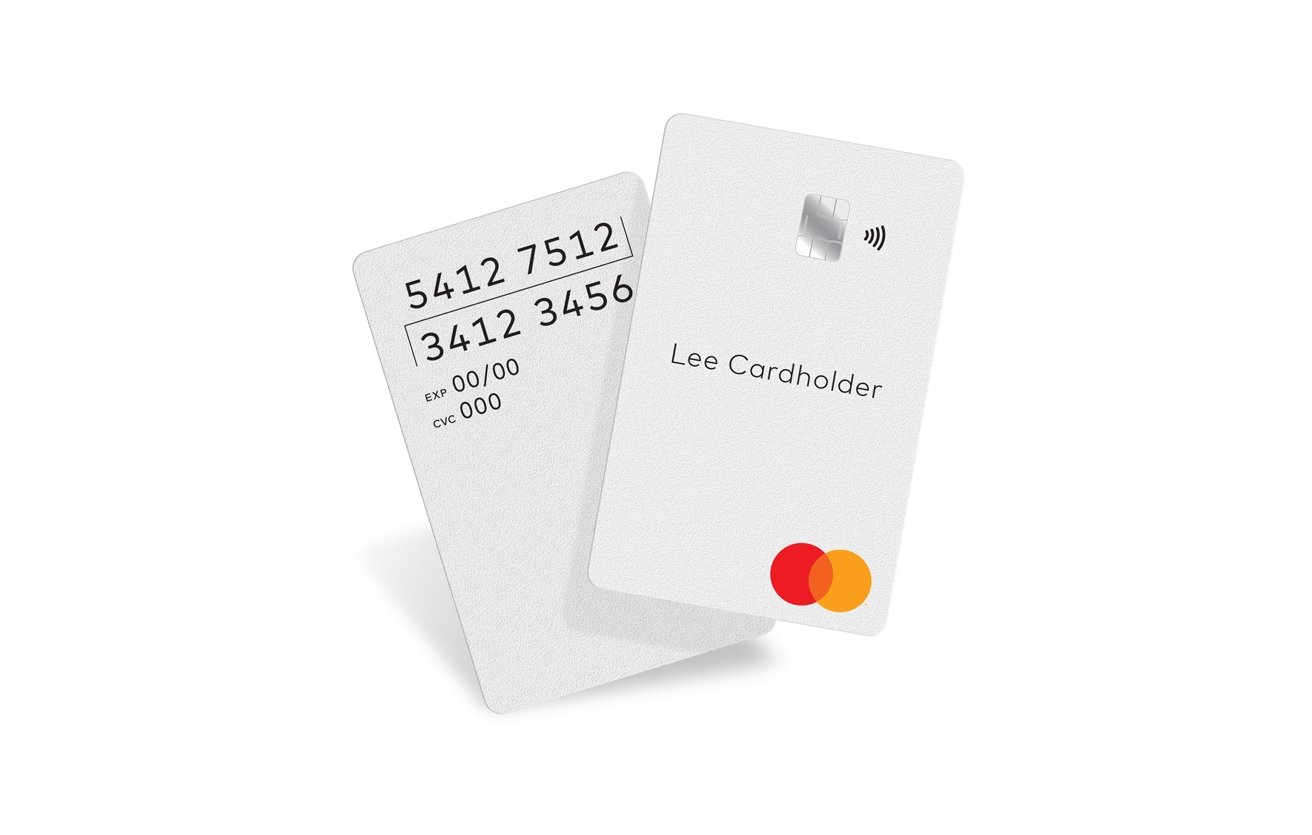 An example of a credit card design without the magnetic stripe [via Mastercard]