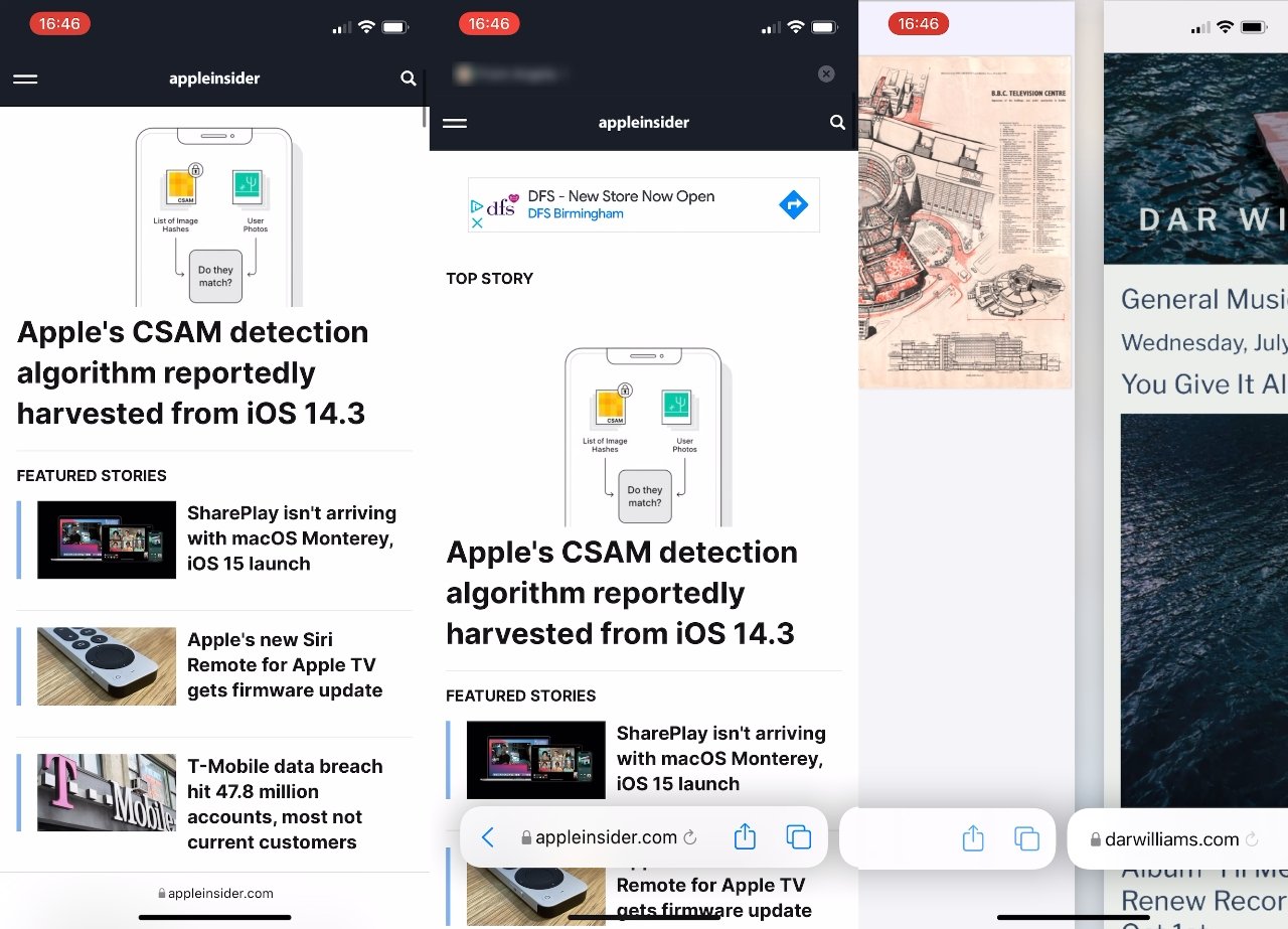 ios 15 safari tabs layout