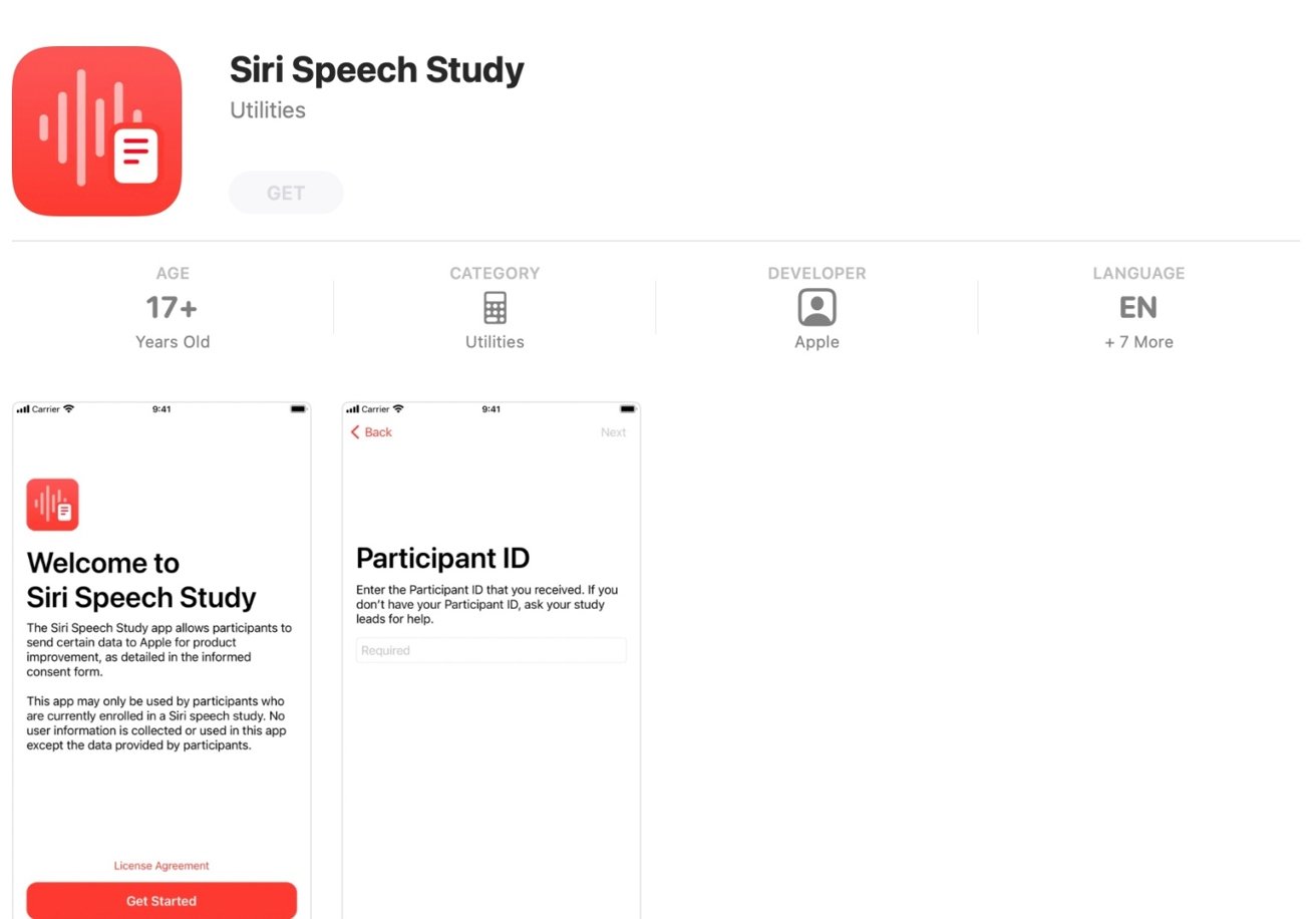 Apple lanzó silenciosamente el estudio de voz de Siri solo por invitación para iOS