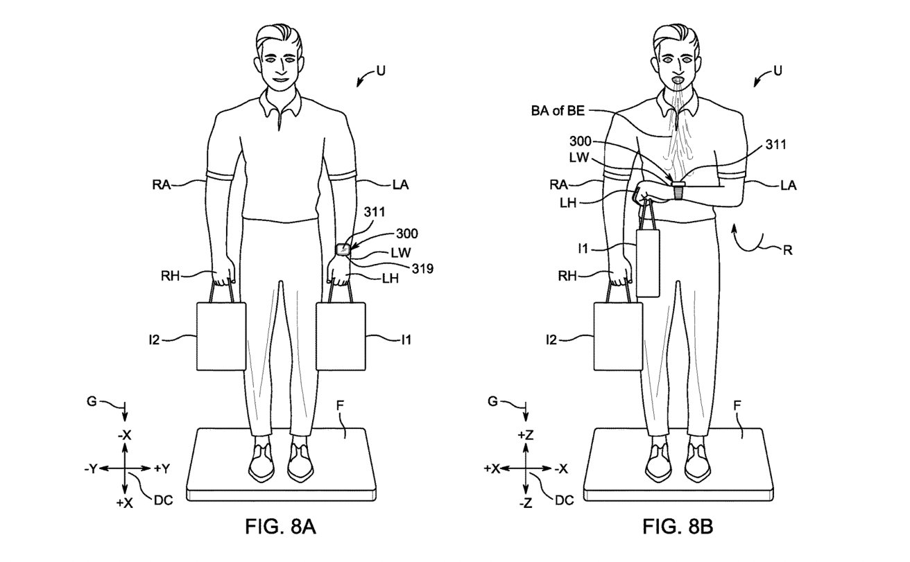 If a user has their hands full, they could feasibly blow on an Apple Watch to interact with it.