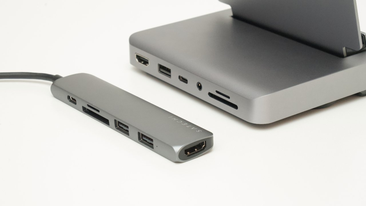 The smaller Satechi hub has more USB-A ports in a tiny package