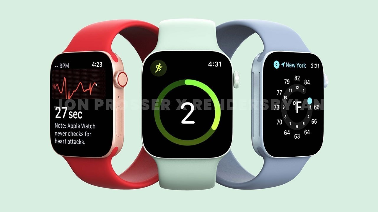 'Apple Watch Series 7' render provided by Jon Prosser