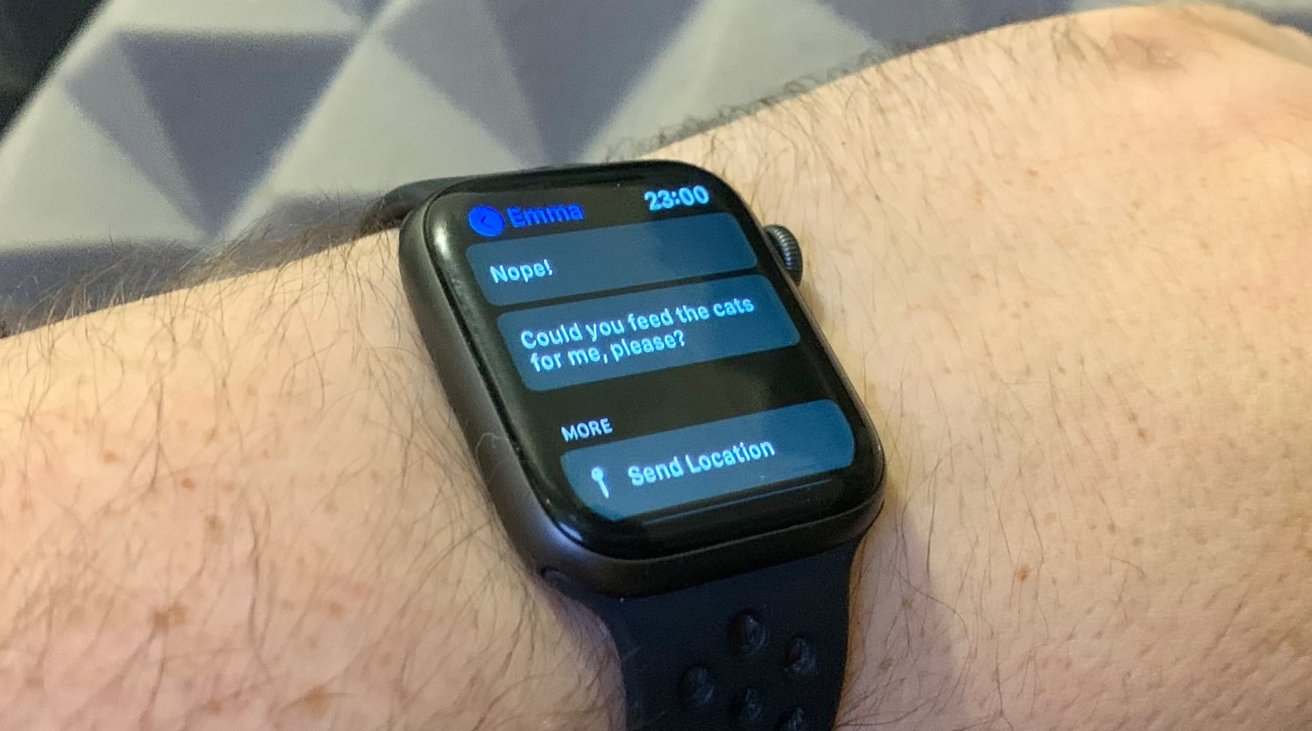 Apple watch sending 2025 messages from email