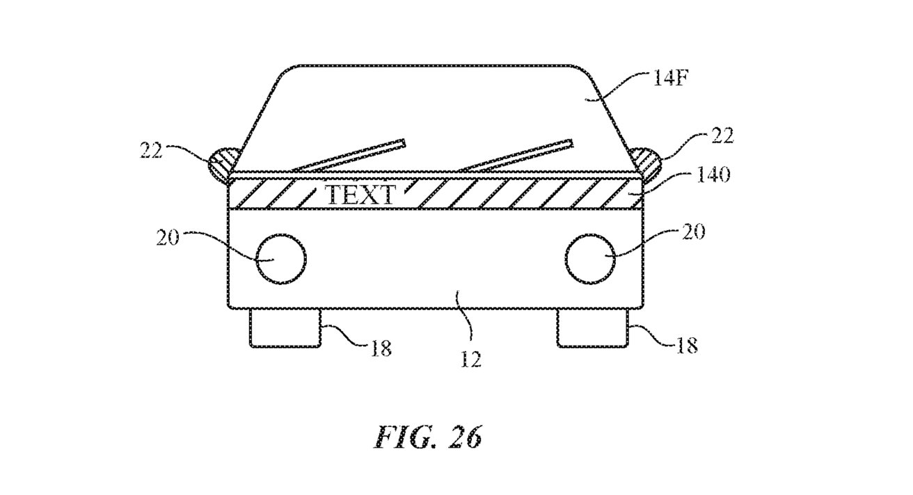 An example of an informative light strip that encircles a self-driving vehicle.