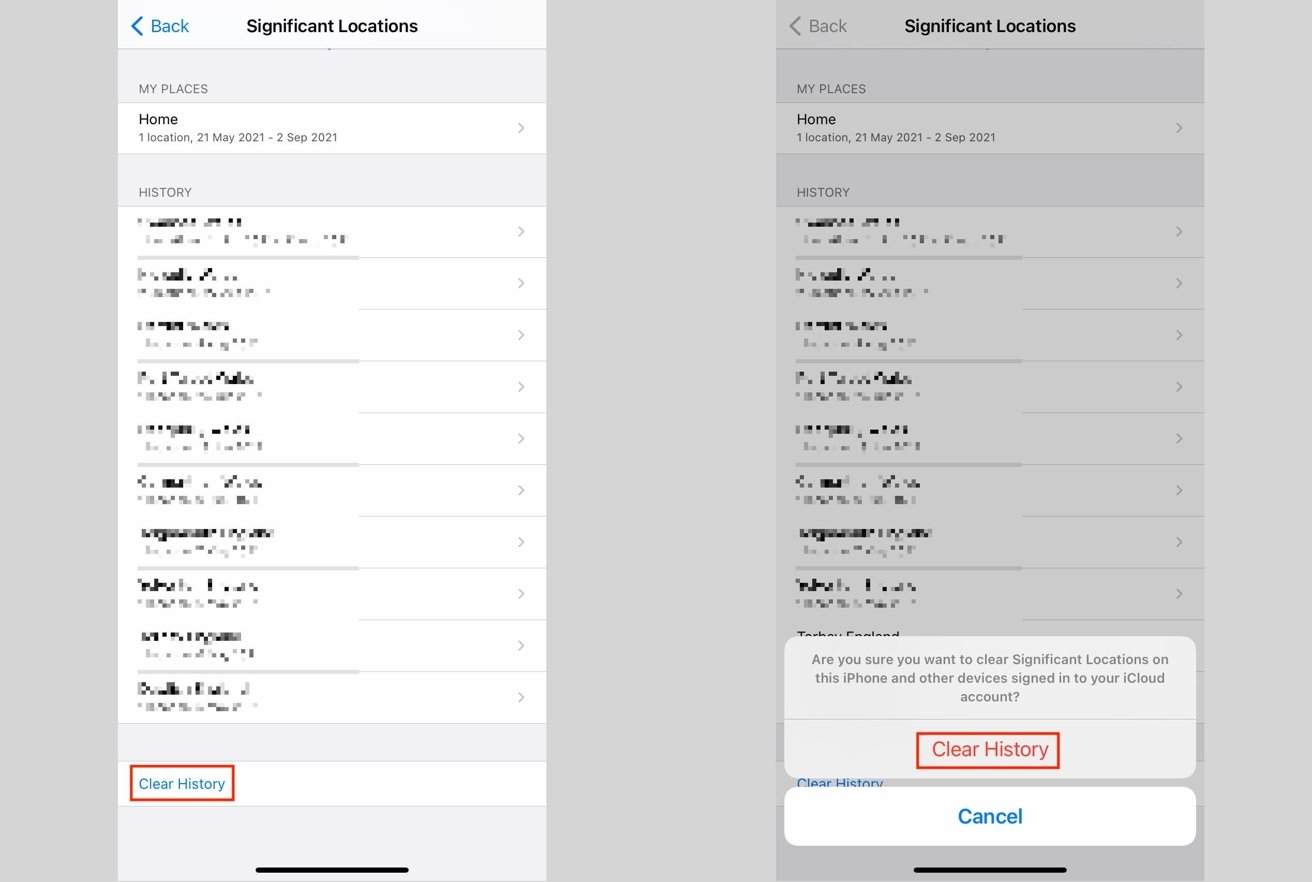 Wiping all Significant Location data is possible, but it may affect other Apple apps. 