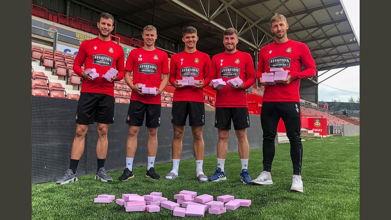 Wrexham AFC with Biscuits