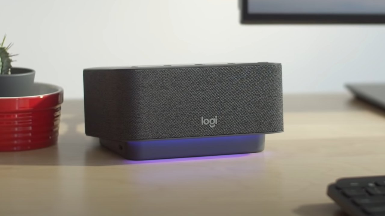 The Logi Dock is an all-in-one conferencing and dock device