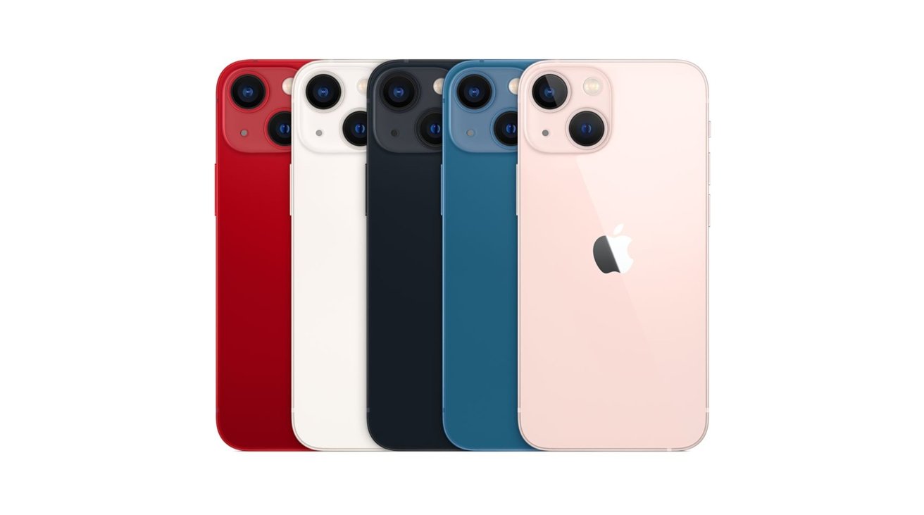 There's five color options for the iPhone 13 mini at launch, fewer than the iPhone 12 mini. 
