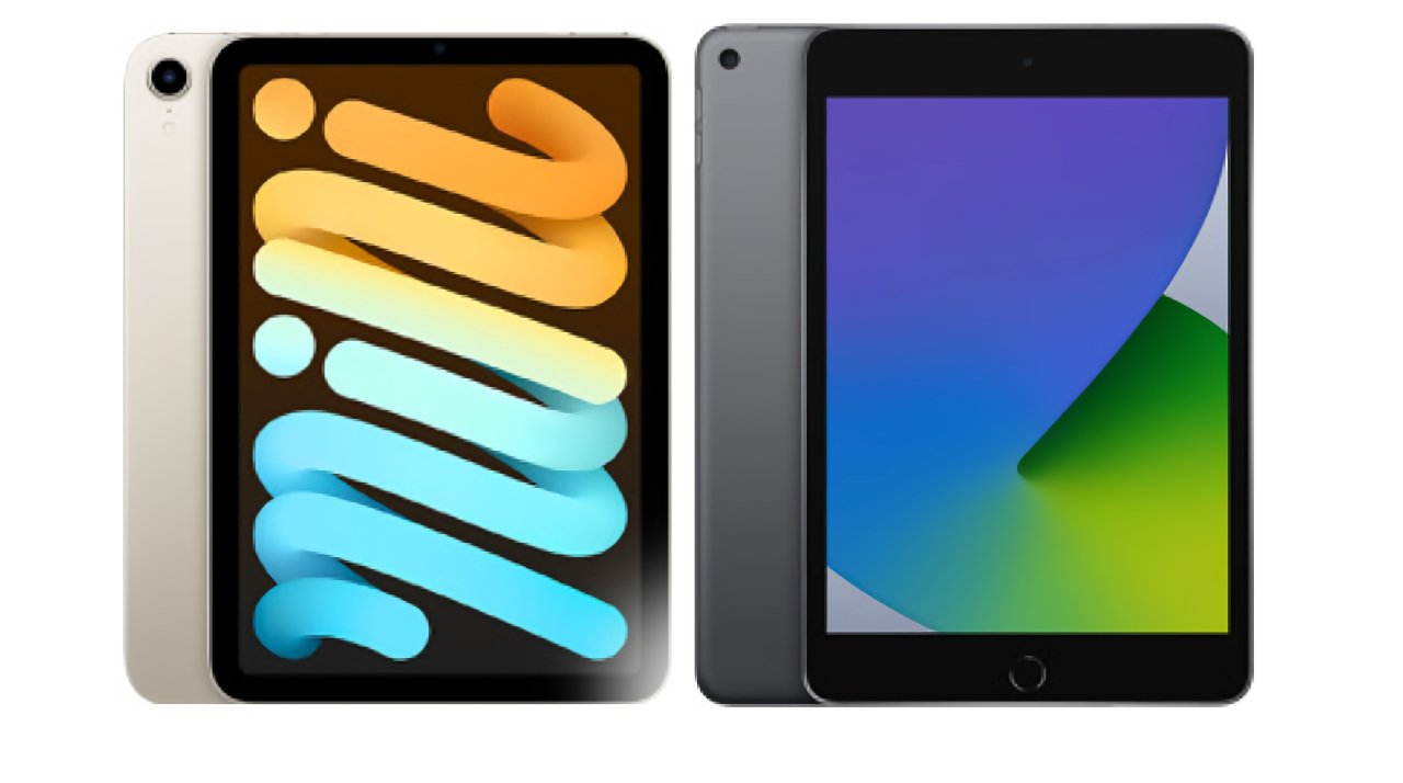 Comparing the new iPad mini 6 (left) with the iPad mini 5