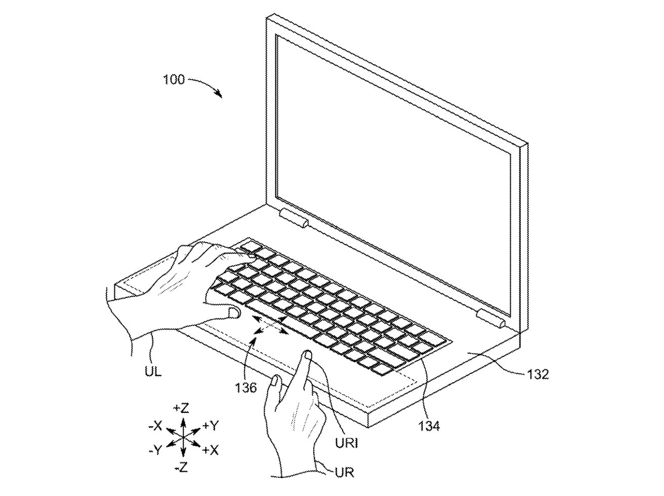 A future trackpad could take up the entire space below the keyboard on a MacBook Pro. 