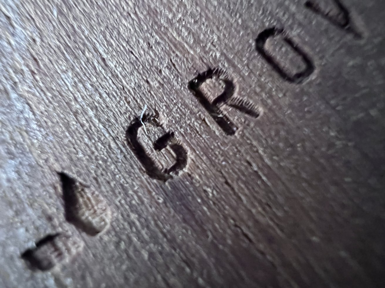 Macro shot of wood notebook