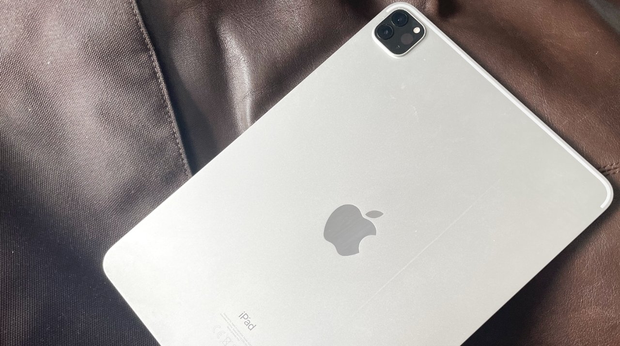 The current camera and Apple logo placement on an iPad Pro