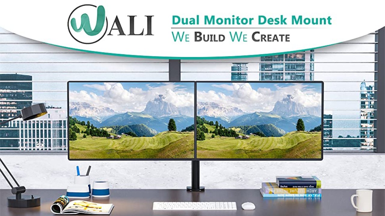 More than 60% off Wali Dual Monitor Desk Mount