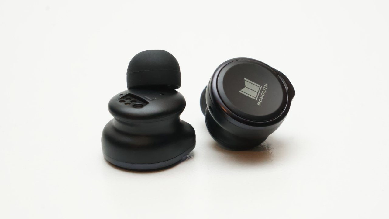 The bulky construction of the M-TWE make for heavy earbuds