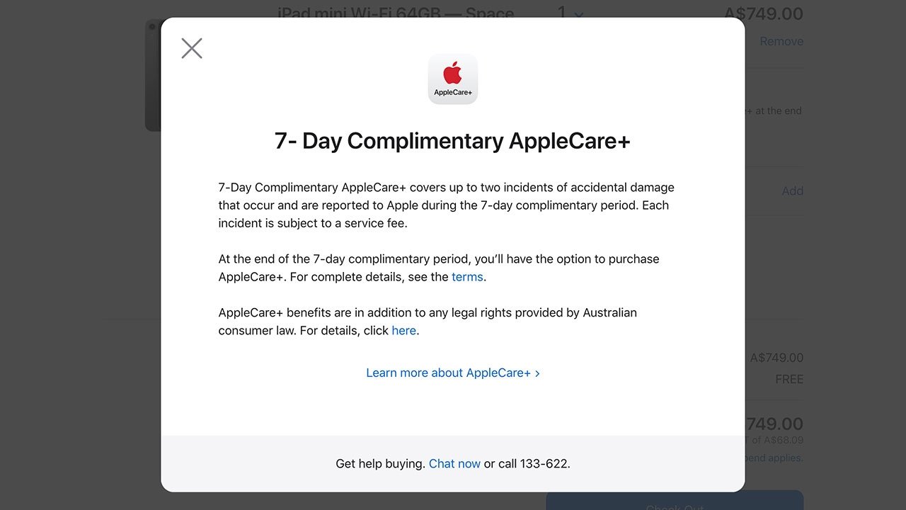 Apple's Australian Customers Get 7 Days of AppleCare+ For Free