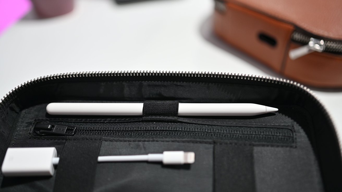 Storing Apple Pencil in the Tech Organizer