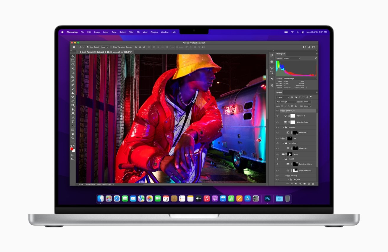 There's a thinner bezel and mini LED backlighting in the new 16-inch MacBook Pro, as well as a notch. 