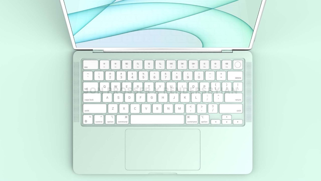 A concept render based on the schematic, showing full-size function keys. [Image Source: Front Page Tech]