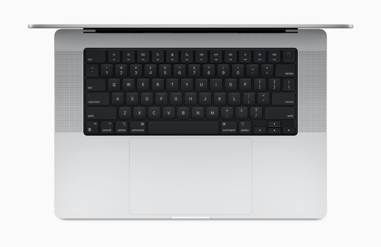 The newly redesigned keyboard of the 16-inch MacBook Pro