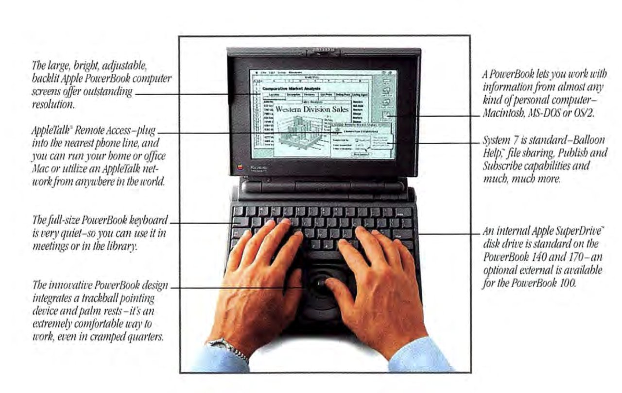 Original print ad for the PowerBooks in 1991