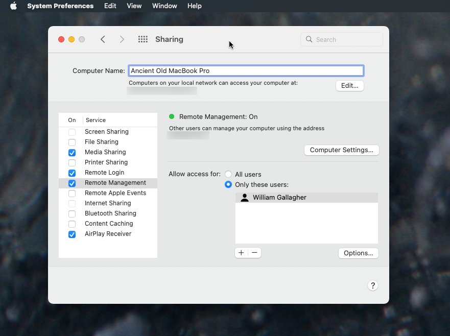 Check Sharing in System Preferences, make sure your old Mac has a name — - and that you now know it